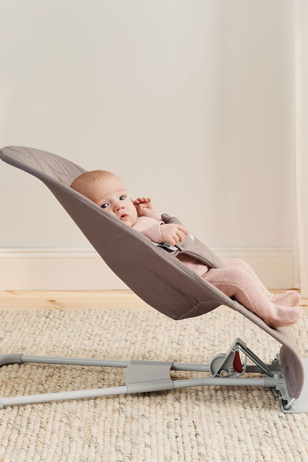 BabyBjörn Transat Bliss, Tissé, Matelassage pétale, Gris sable