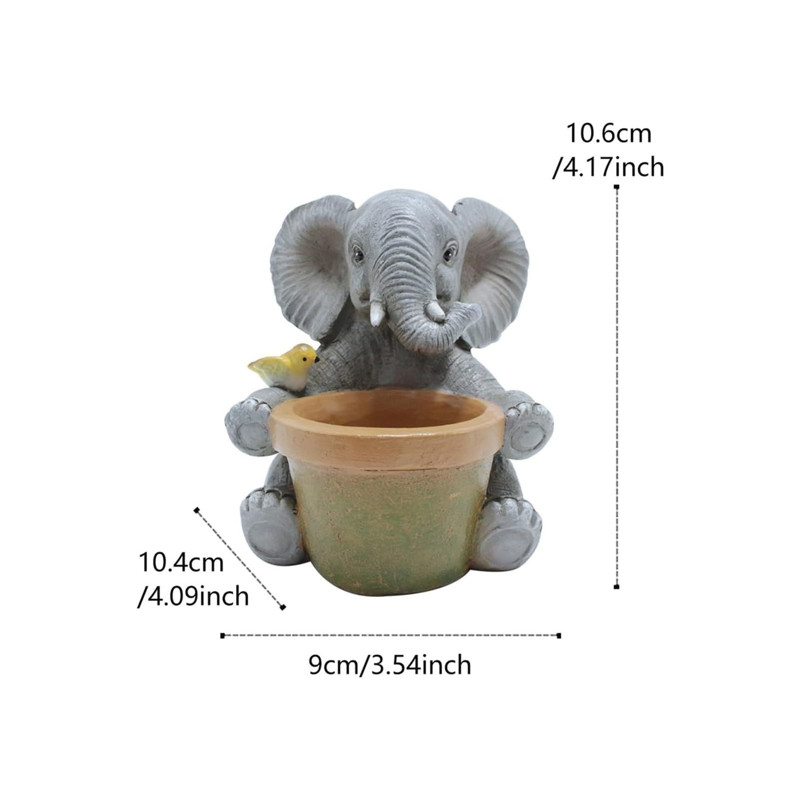 Arredo da giardino Vaso for piante in resina con statua di elefante, vaso for da giardino, for animali, for esterni Arredo da esterno