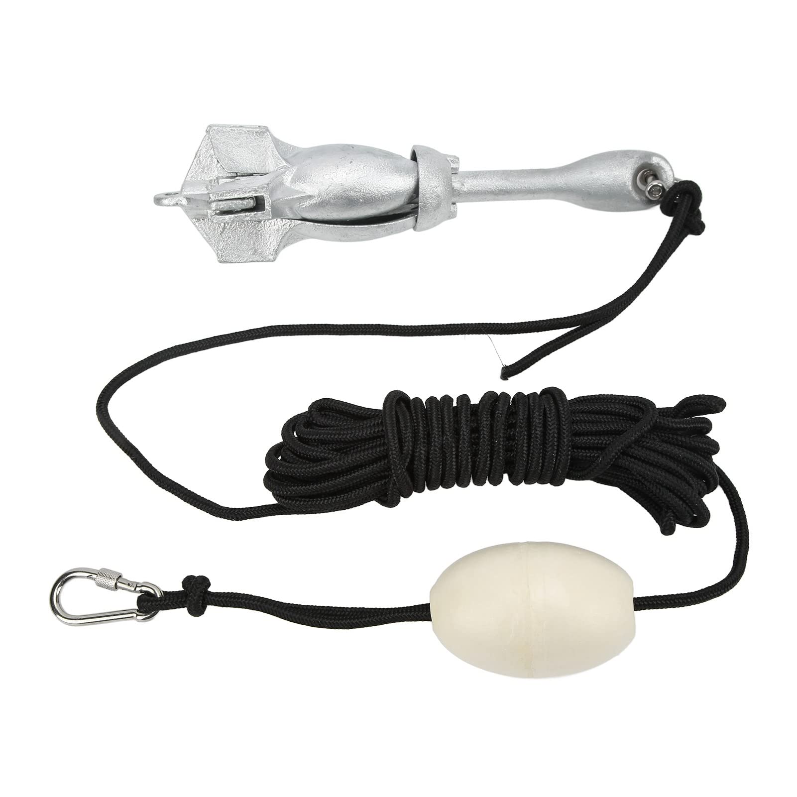 Juego De Ancla Plegable, Kit De Ancla Plegable Portátil De 4 Dientes De 3,5 Libras con Cuerda De 25 Pies, Ideal para Veleros Marinos, Kayak, Canoa Y Embarcaciones