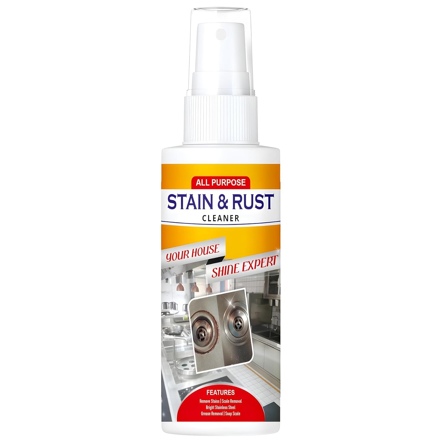 Stain and Rust Removal Spray Cleaning Solution, Stain and Rust Cleaning for Iron, Steel, and Metal Surfaces, Multi-Surface Protection for Kitchen, Bathroom, and Household Use (Pack of 1) (B0DCK8YPP5) Amazon Price History, Amazon Price Tracker