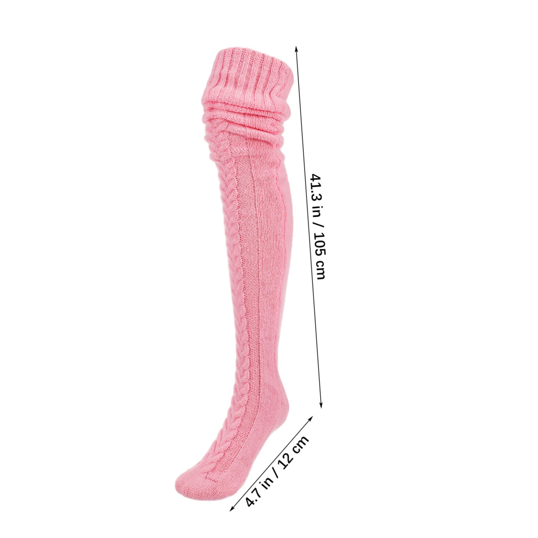 2 Paires de Chaussettes Hautes pour Femmes en Tissu, Maillot