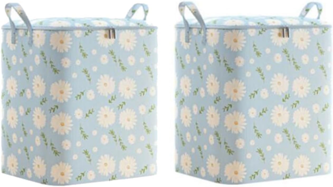Moving Storage Bags, Large Capacity Space Saver Bags for Clothing Portable Clothes Closet Organizer Containers Durable Storage Bin, 2 Pieces (Color : Beige, Size : 100l)
