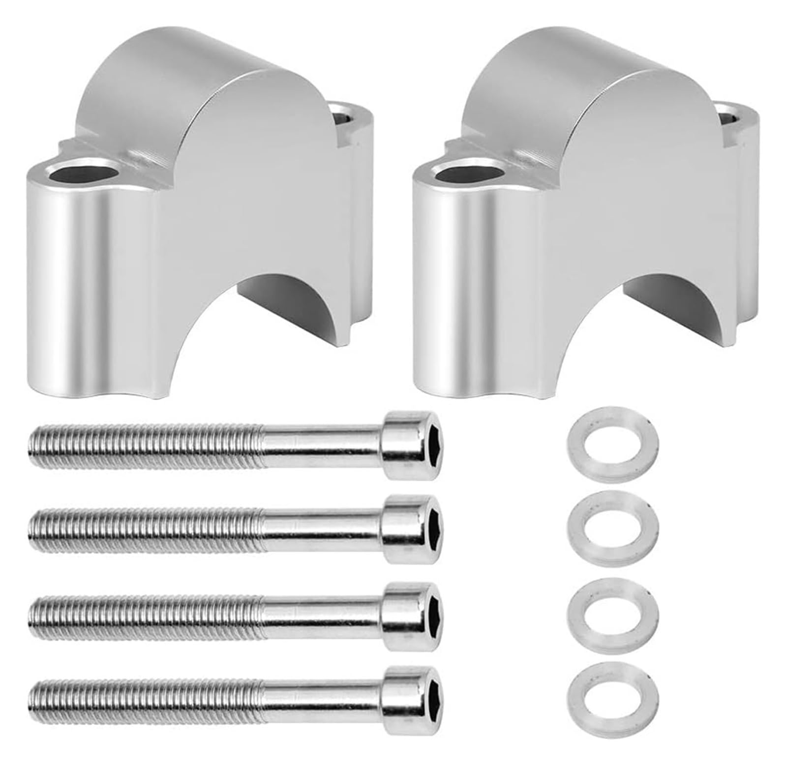 para MT07 para MT09 Manillar De Motocicleta Elevador De Manillar De Motocicleta Abrazadera De Mango De Montaje Universal 28mm 1 1/8 "22mm 7/8" Alzas Manillar Motocicleta(Sliver 22mm)