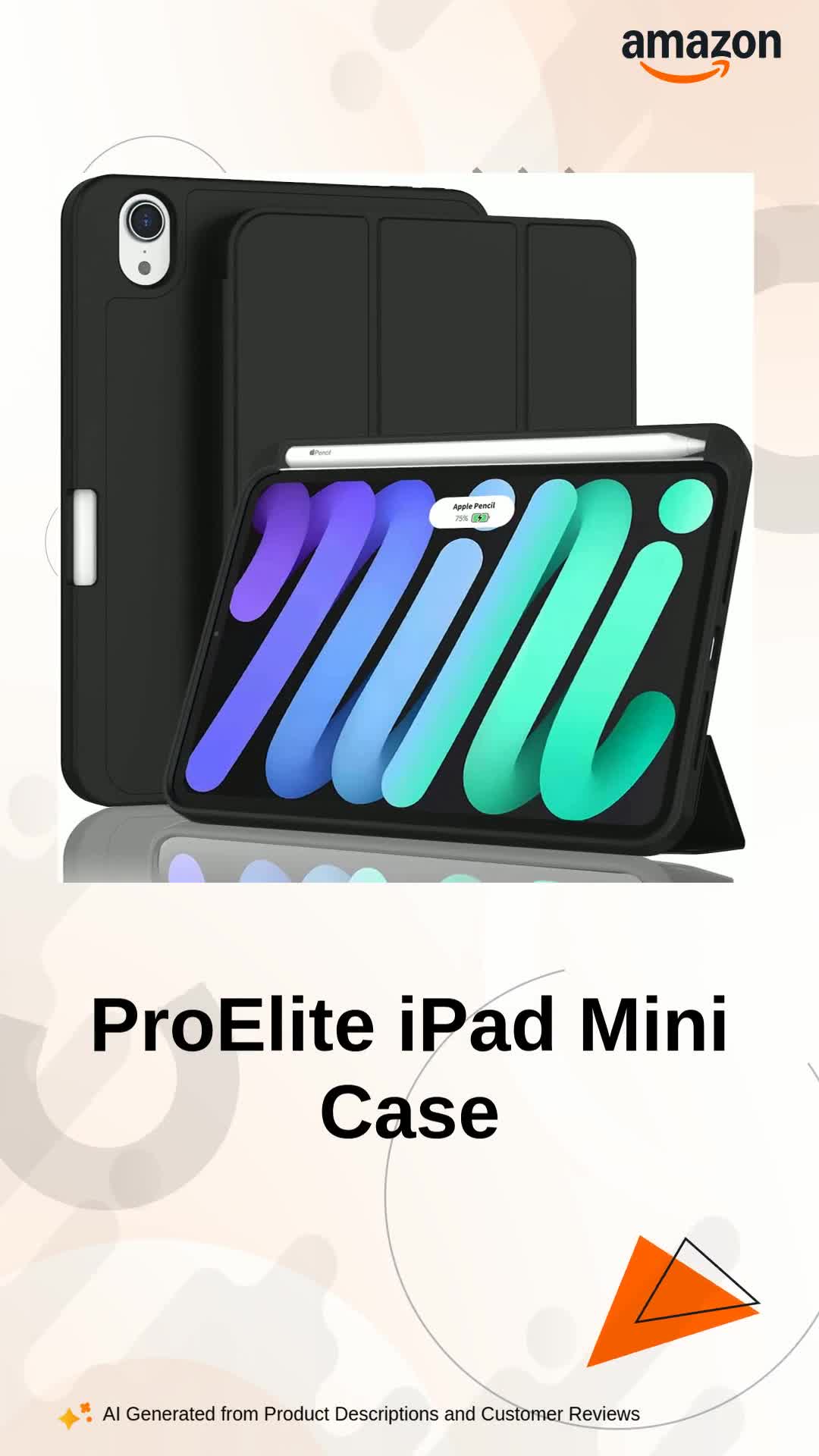 iPad mini 第7世代128GB Apple Pencil Pro ケース ProElite Smart Case for Apple iPad mini 6/Mini 7 8.3 inch [Auto