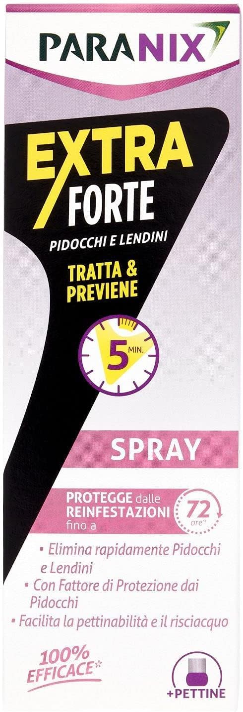 Paranix Spray bardzo silny środek do pielęgnacji i zapobiega wszy i lendenom w ciągu 5 minut, 100 mililitrów
