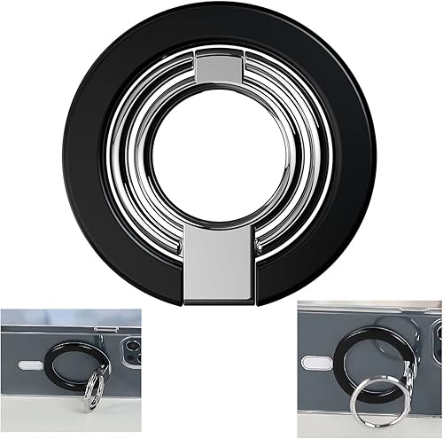Soporte magnético para anillo de teléfono celular soporte de anillo de rotación de 360 grados soporte ajustable para teléfonos negro