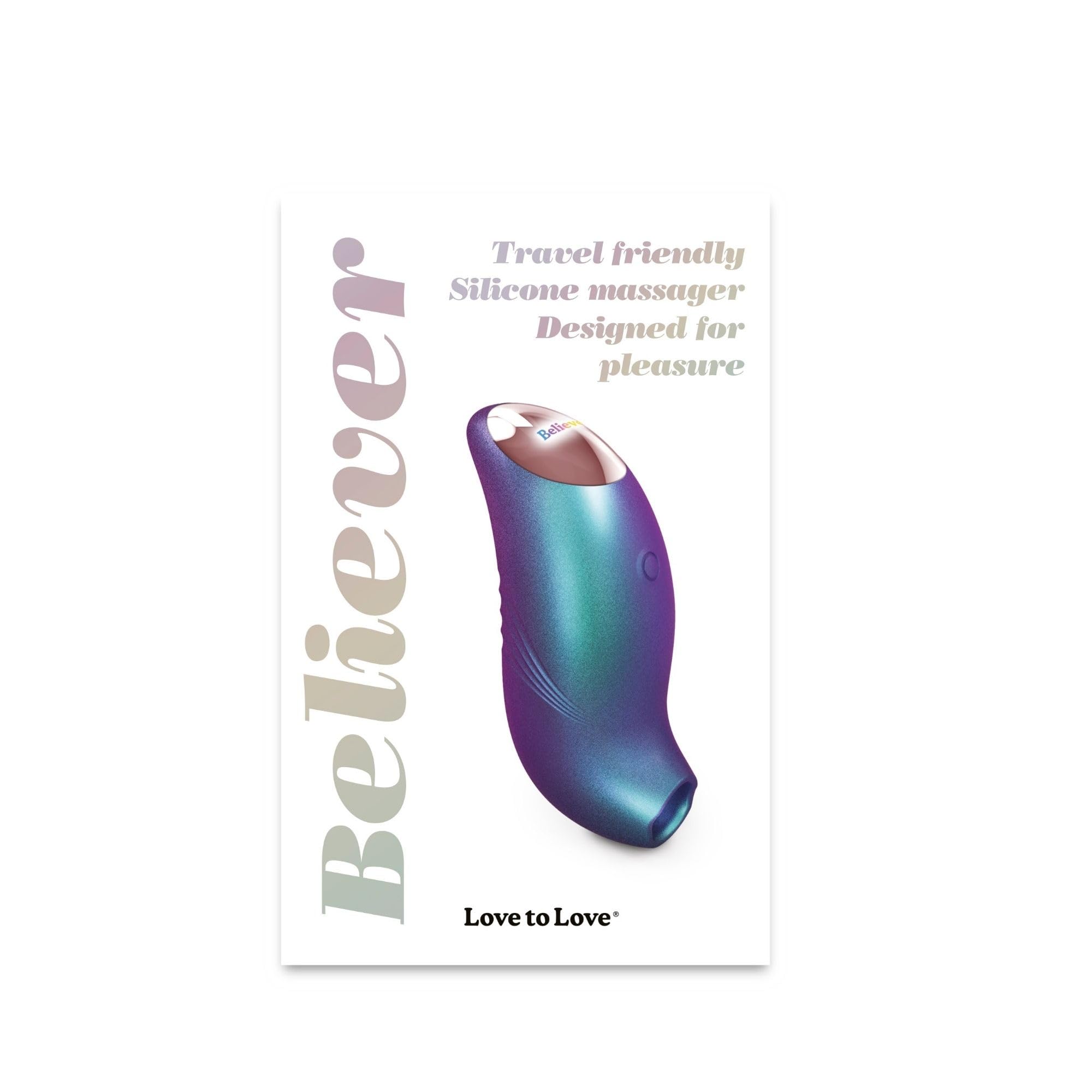 Love to Love Believer – Stimolatore clitorideo a suzione con tecnologia flapping, sex toy da donna telecomandato in silicone, ricaricabile, impermeabile IPX7, formato viaggio