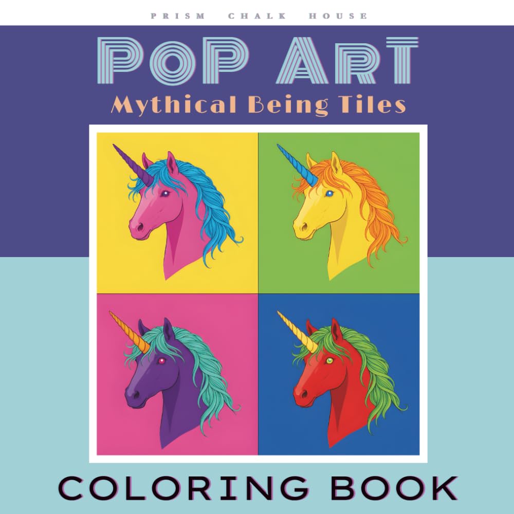 Pop Art Mythical Being Tiles: Coloring Book for Adults