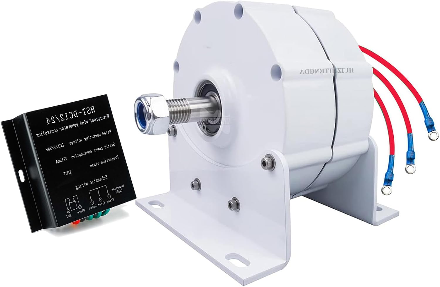 Gearless Permanent Magnet Generator 20000W, 3 Phase AC Alternator Multiple Voltage Options (12V/24V/48V/220V), Free Energy Motor for Water/Wind Turbine