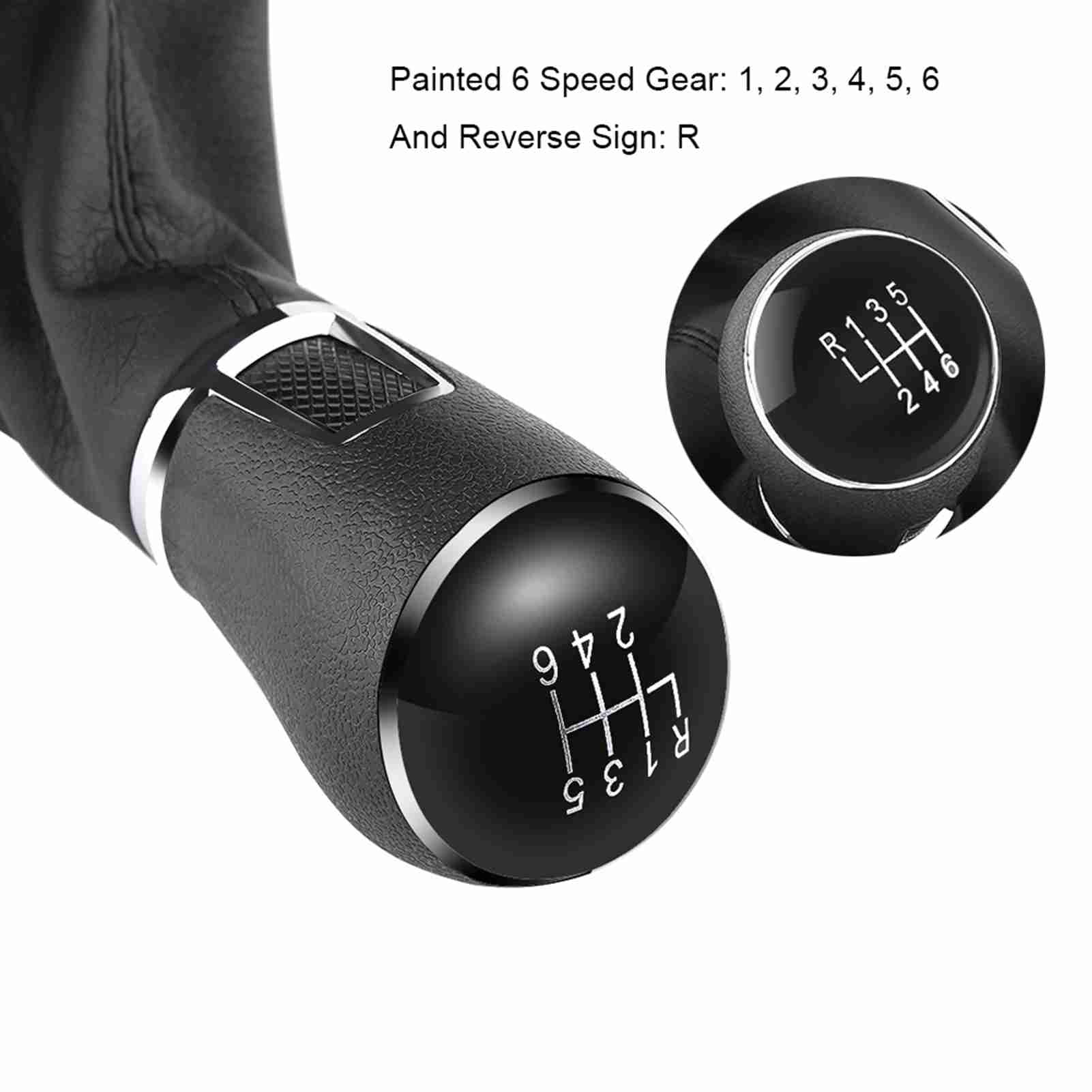 Aramox Stuptuty Gałka Zmiany Biegów 6-biegowa do Samochodu kompatybilna z B7 2011-2012, Stick Boot Frame Kit