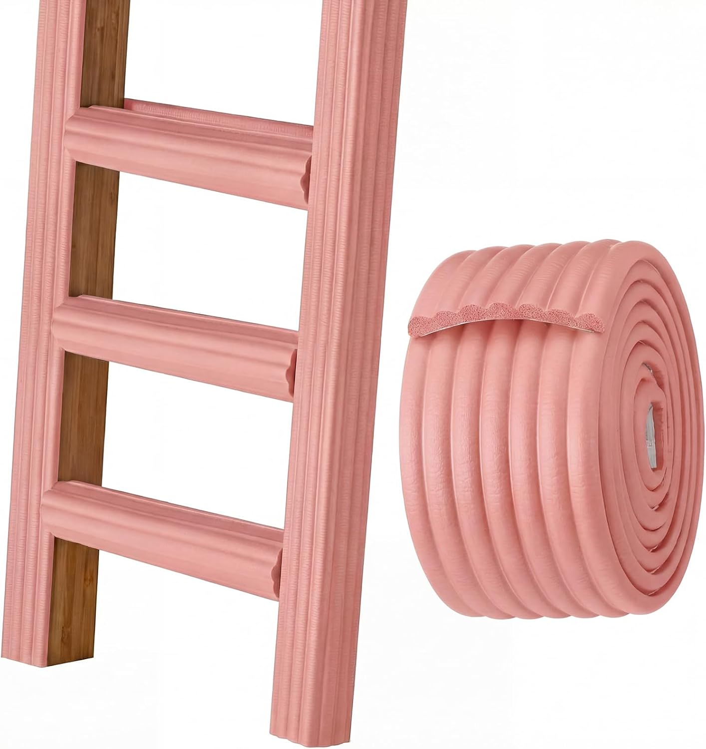 Black 6.5ft Bunk Bed Ladder Pads Self-Adhesive Bunk Bed Ladder Cover Foam Soft Corner Protectors Loft Beds Accessories Soft Wide Edge Protector for Dorm Stair Steps Sharp Edge