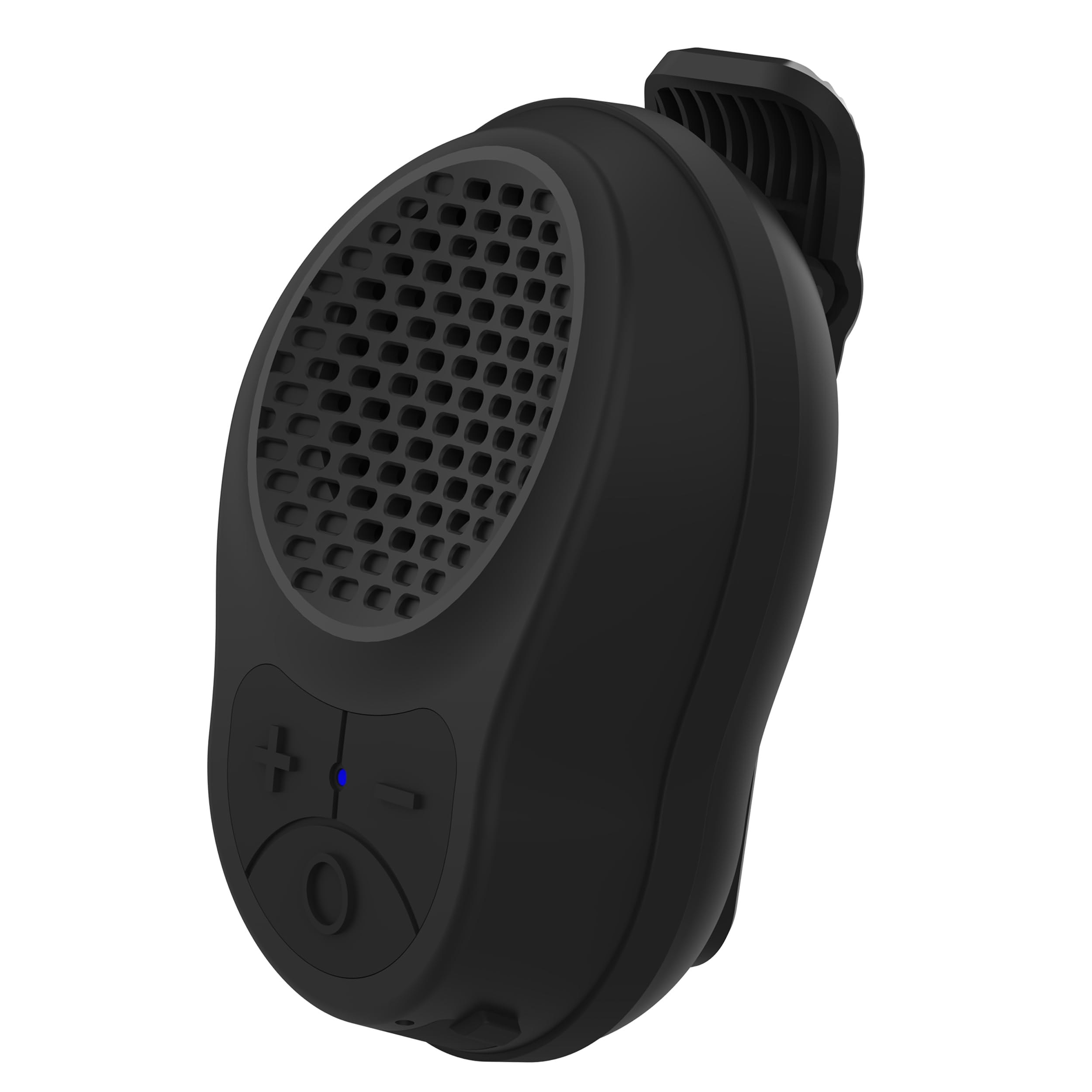 STDFORU Small Wearable Bluetooth Speaker Clip On Wireless Jobsite Pro Water-Resistant Portable Bluetooth Speaker Mini Wearable Speakers with Microphone for Workout Cycling Running (Black+Black)