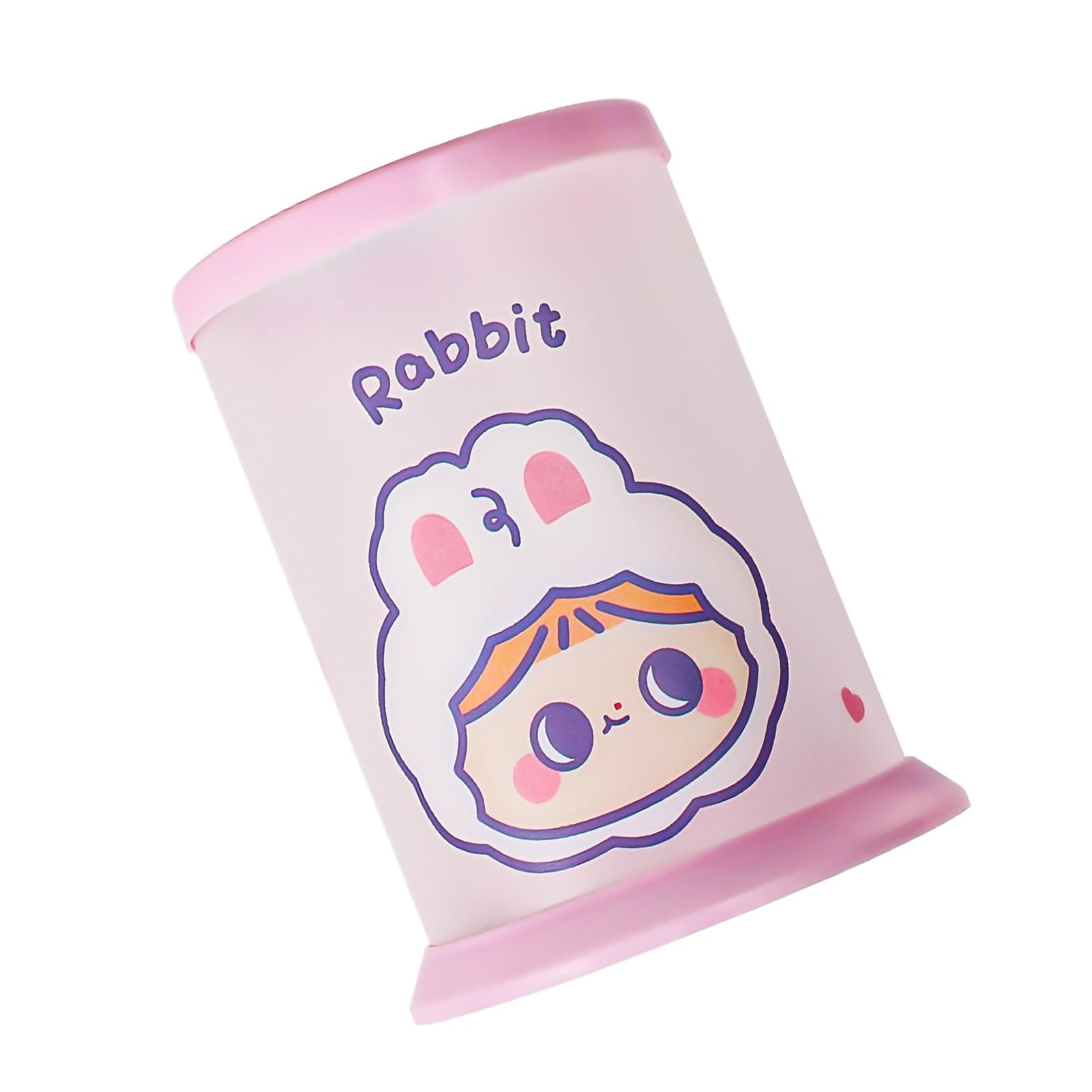 Muiltvoe Folding Pen Holder Pencil Holder Desk Organizer Cute Cartoon Pattern Transparent Large Capacity Storage for Pens Pencils Makeup Brushes with Glossy Edges for Girls Kids Teachers (Tiger)