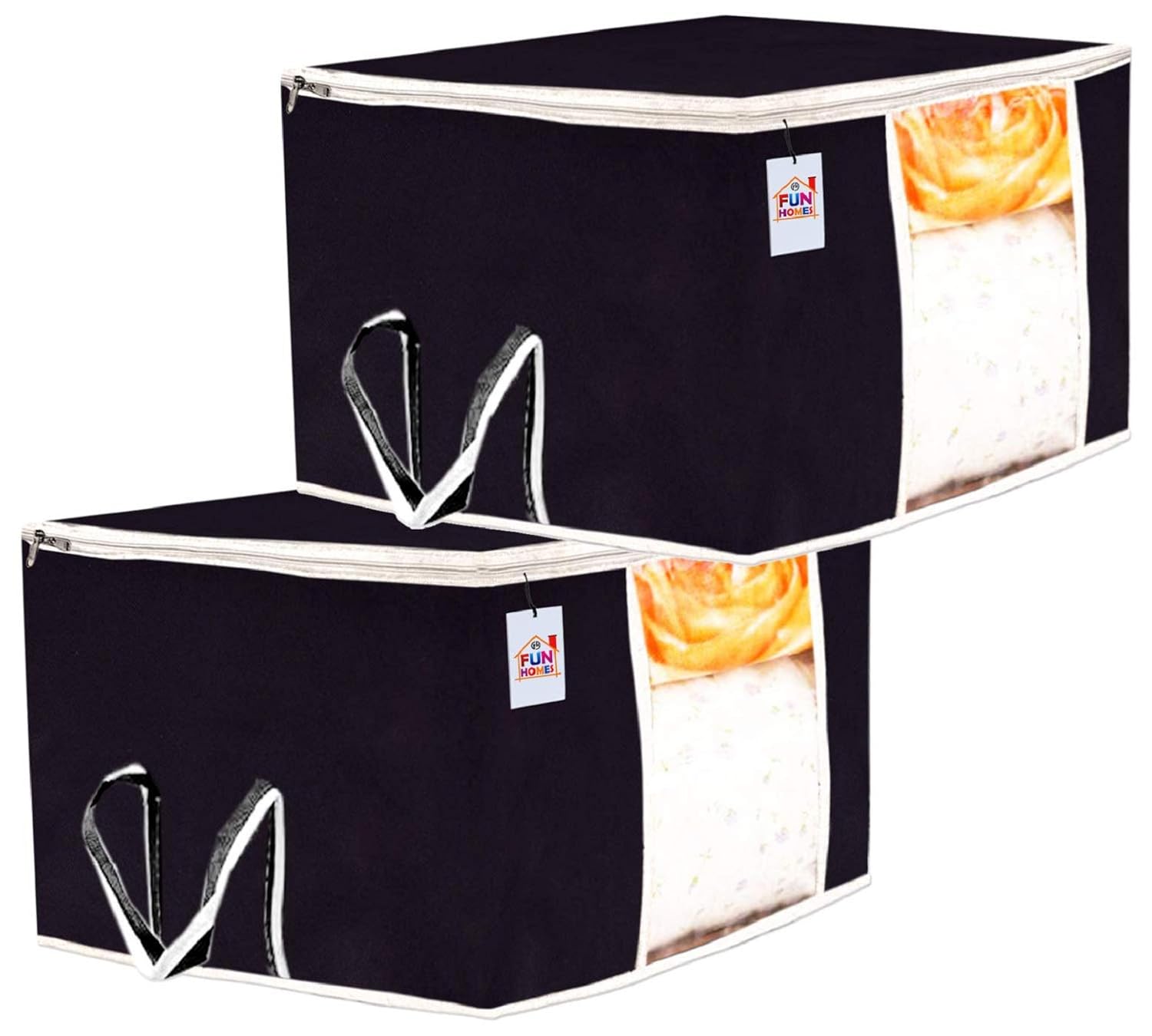 Fun Homes 2 Pieces Non Woven Fabric Underbed Storage Bag,Cloth