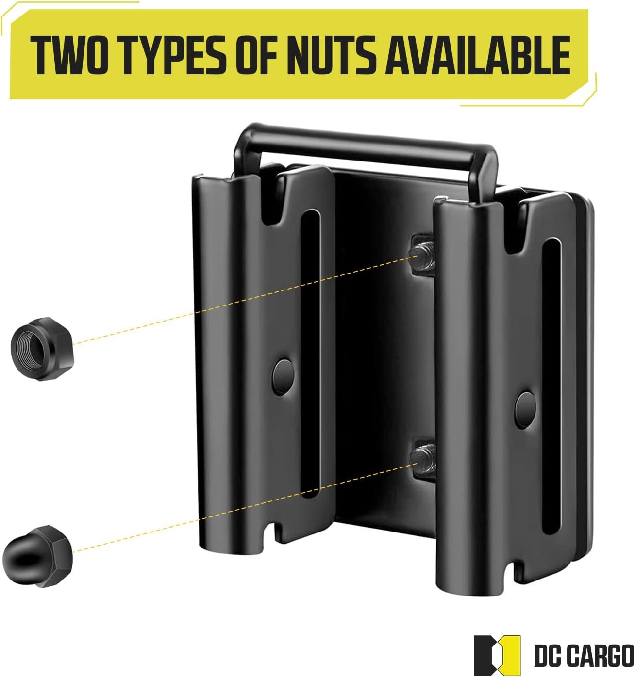 DC Cargo E-Track Connector (Pack of 10) - Bolt-on Steel Cargo Securement for Trucks, Vans and Enclosed Trailers - Transform Any Accessory into a Compatible Accessory