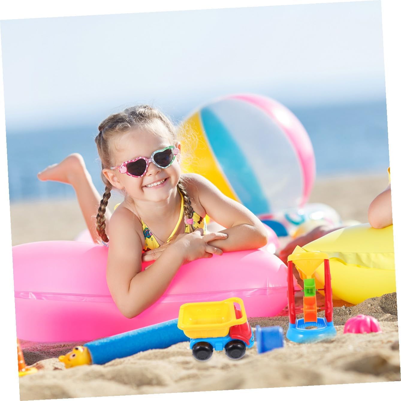 Outdoor Beach Sand Play Lightweight Sand Molds and Seaside Bucket for Smooth Surface Play Tools Birthday Gift for Boys