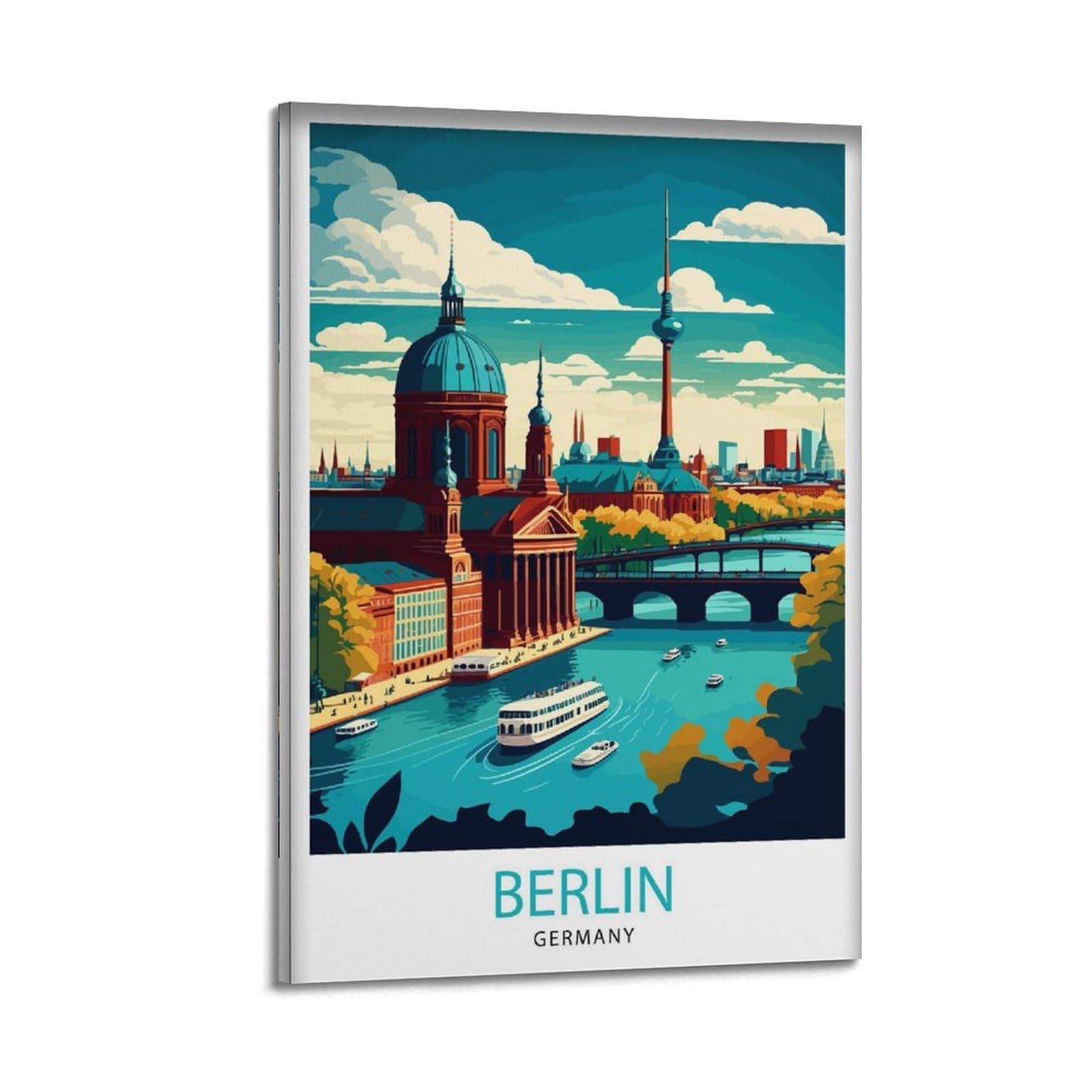 xiaoxiaoshen Berlin Germany Travel Gift Home De_3 Canvas Poster Wall Art Prints Room Aesthetic Murals Bedroom And Living Decorations 12x18inch(30x45cm)