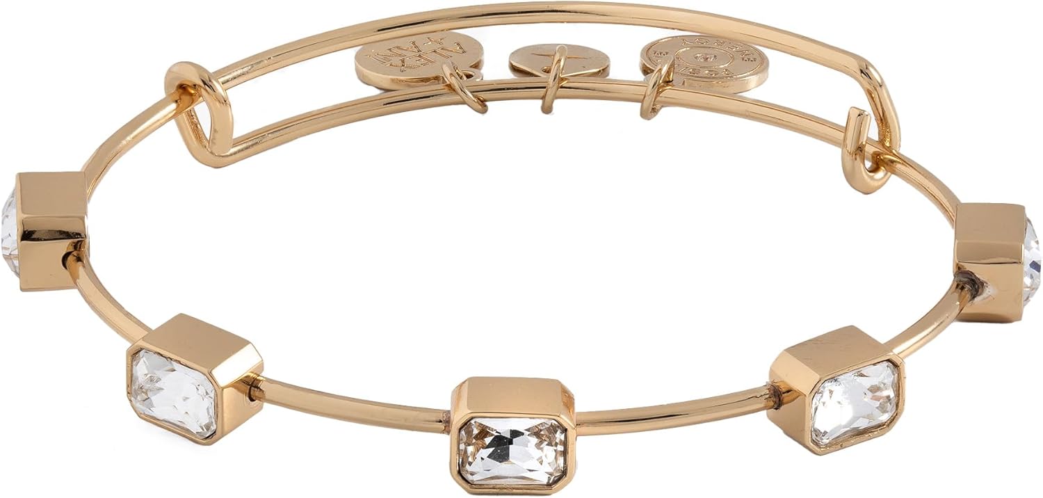 Alex and Ani Emerald Cut Stone Bangle