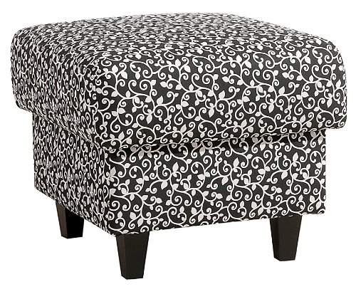 Max Winzer Hocker Merle | Aus Baumwollgewebe mit schwarzem Rankenmuster | 65275710 - 65275710 Max Winzer Hocker Merle | Aus Baumwollgewebe mit schwarzem Rankenmuster | 65275710