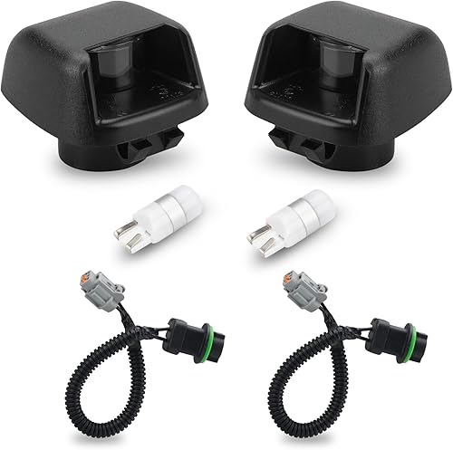 Bestview Luces de matrícula, lámpara LED de parachoques trasero con cubierta de carcasa de enchufe, bombillas blancas de repuesto para Nissan