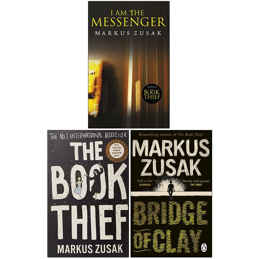 Markus Zusak 3 Books Collection Set (I Am the Messenger, Bridge of Clay, The Book Thief)