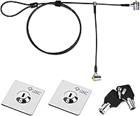 Vista 1 de I3C Candado para laptop, cable de bloqueo de seguridad con llaves y placa de anclaje, bloqueo antirrobo para electrónica de negocios, monitores
