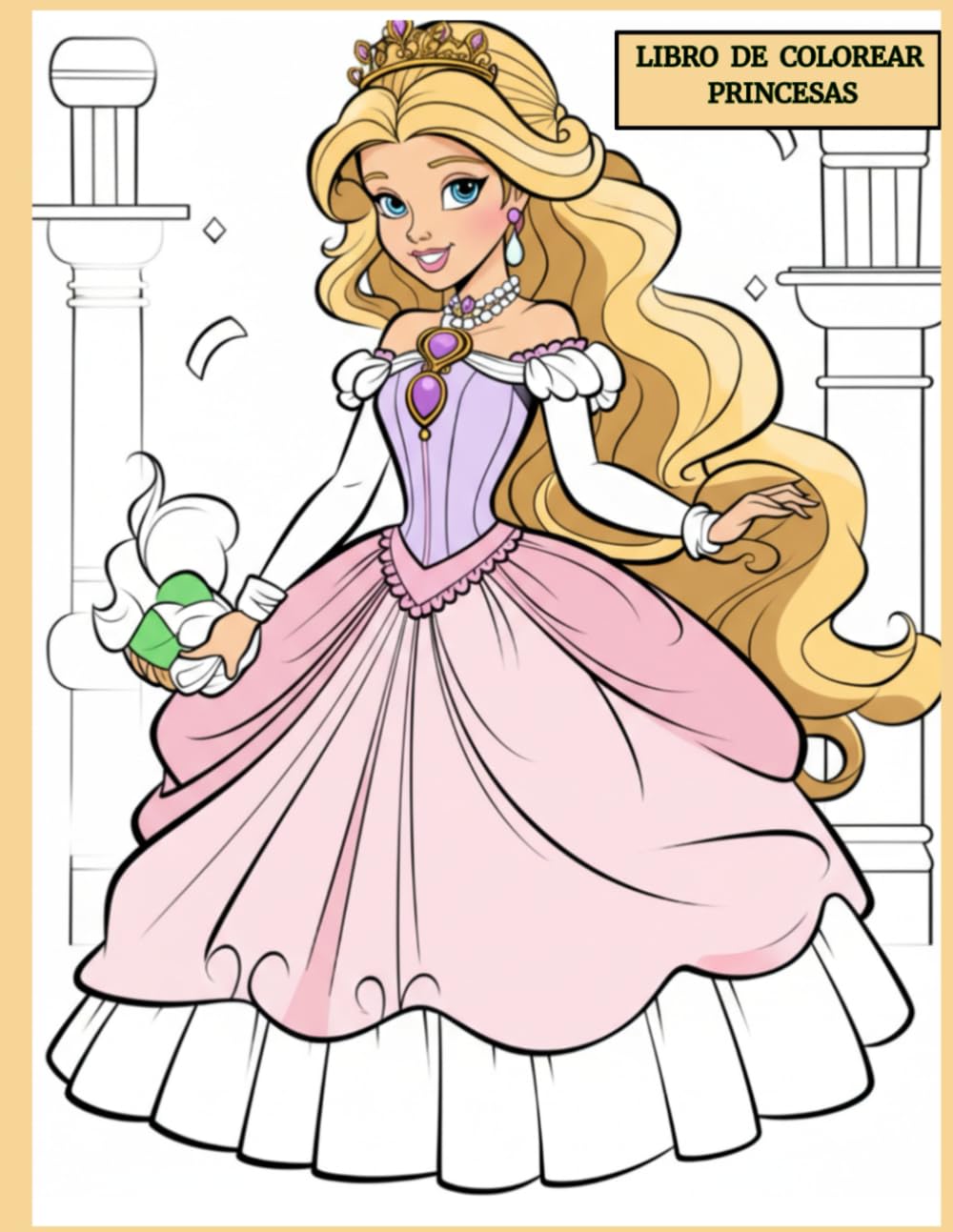 LIBRO DE COLOREAR: Princesas y castillos