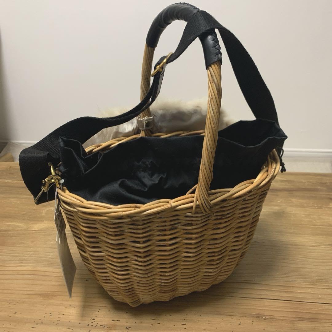 Amazon.co.jp: LORNA ロルナ かごバック ショルダーファー付き  