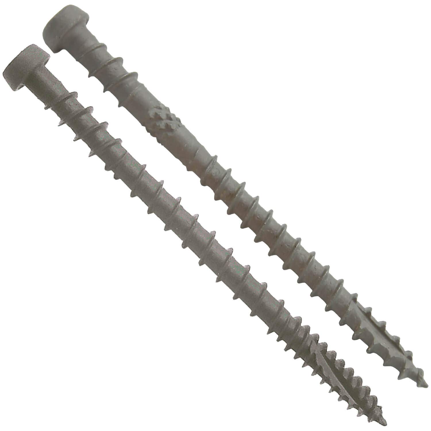 Jake Sales #10 x 2-3/4 GRAY Colored Composite Decking Wood Screw with Torx/Star Drive Head - Exterior Coated - ACQ Lumber Compatible - 5 POUNDS ~350 Screws