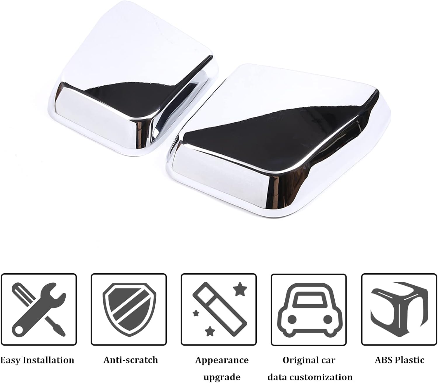Hood Side Air Intake Vent Cover Compatible with Hummer H2 2003-2009 Accessories, Front Hood Side Air Intake Decor, Hood Vents Cover Moulding Bezel, Engine Hood Cover, ABS (Sliver)