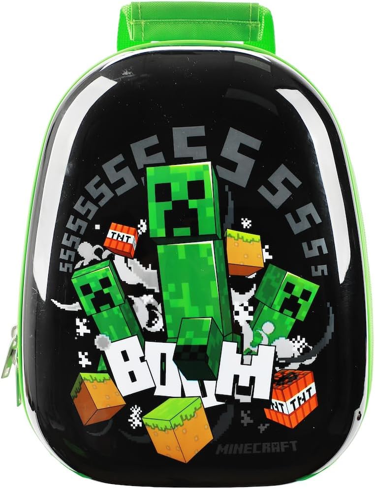 Bioworld Minecraft Creepers 2-Piece Backpack & 18" Luggage Set