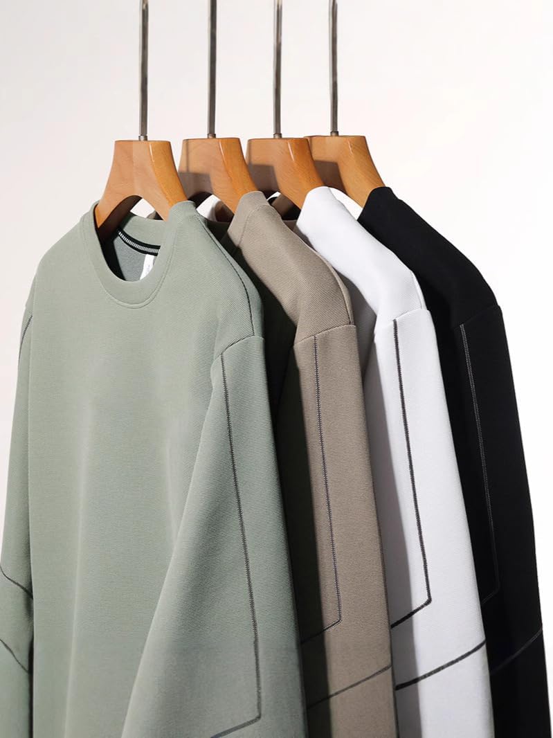 Men's Spring Round Neck Pullover Casual Sweater Long-Sleeved top