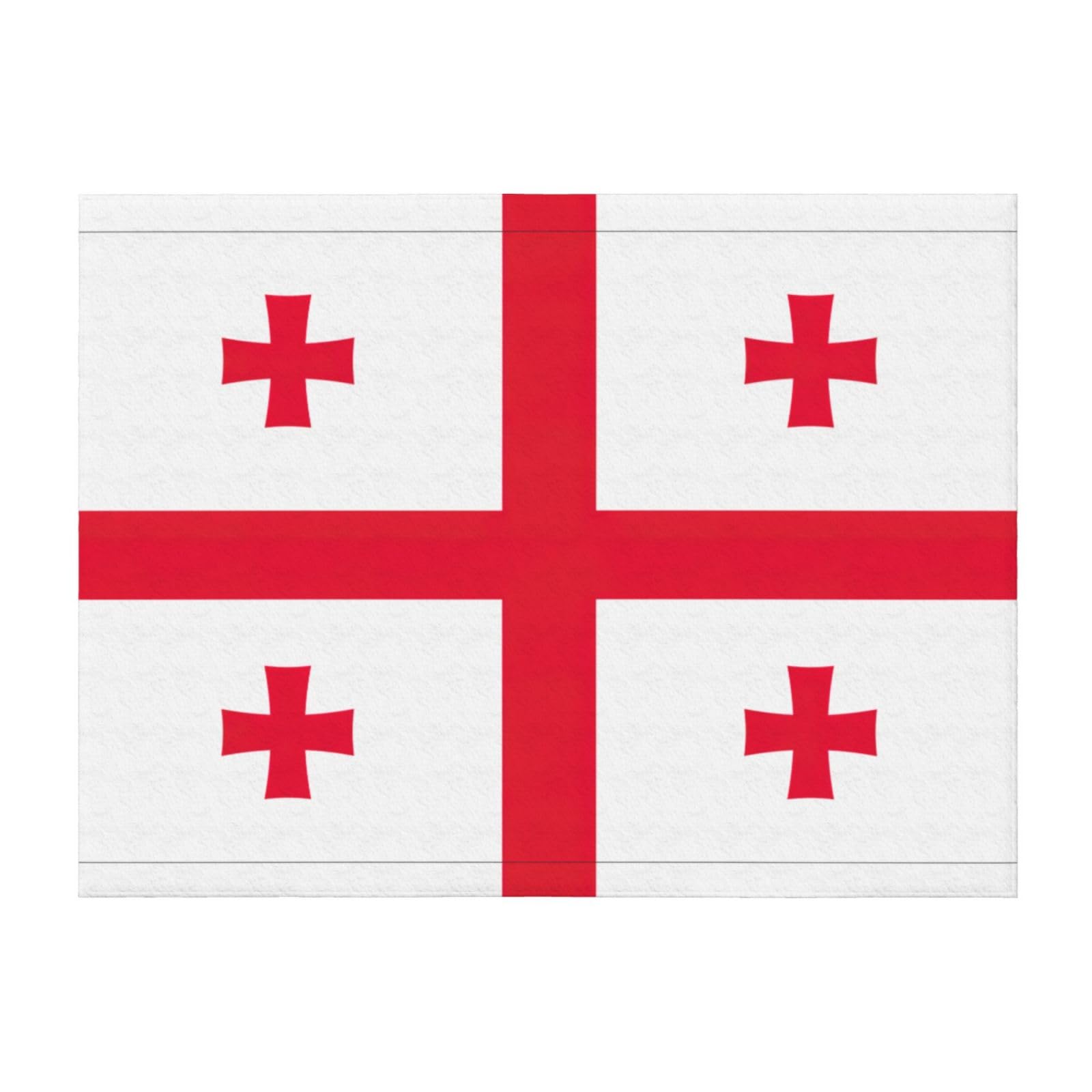 Couverture drapeau Géorgie pour soirées cocooning sur le canapé