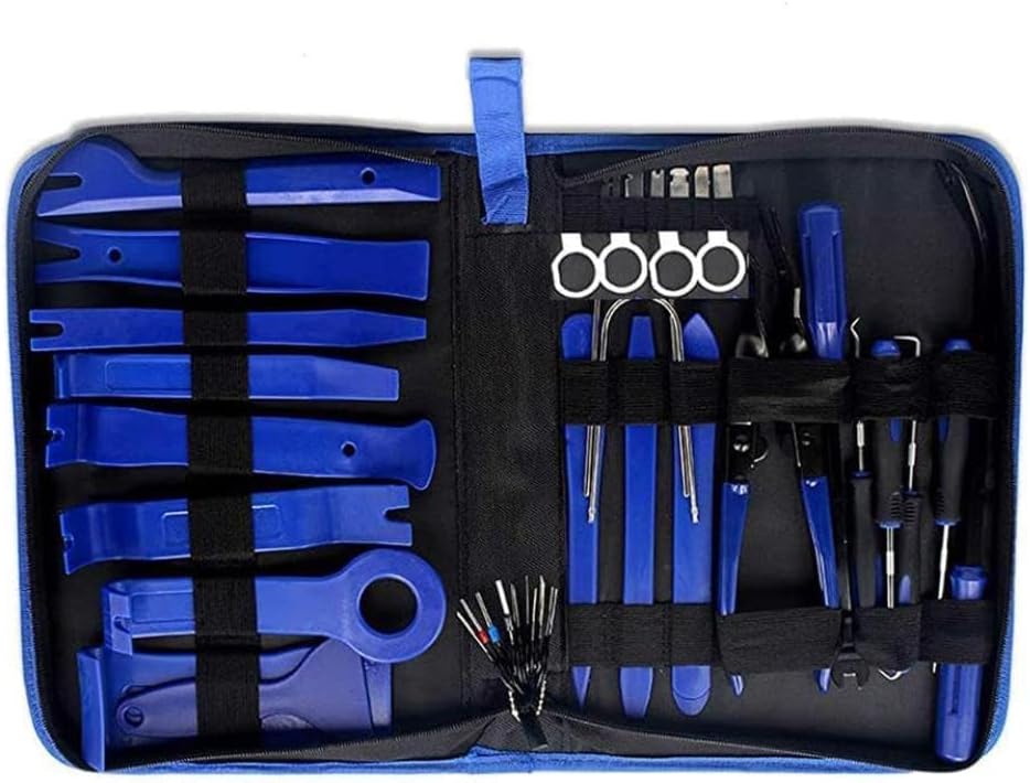 Car Interior Disassembly Tool Set 38Pcs Plastic Panel Trim Removal Kit Garage DIY Clips Puller(38red with 190clip)