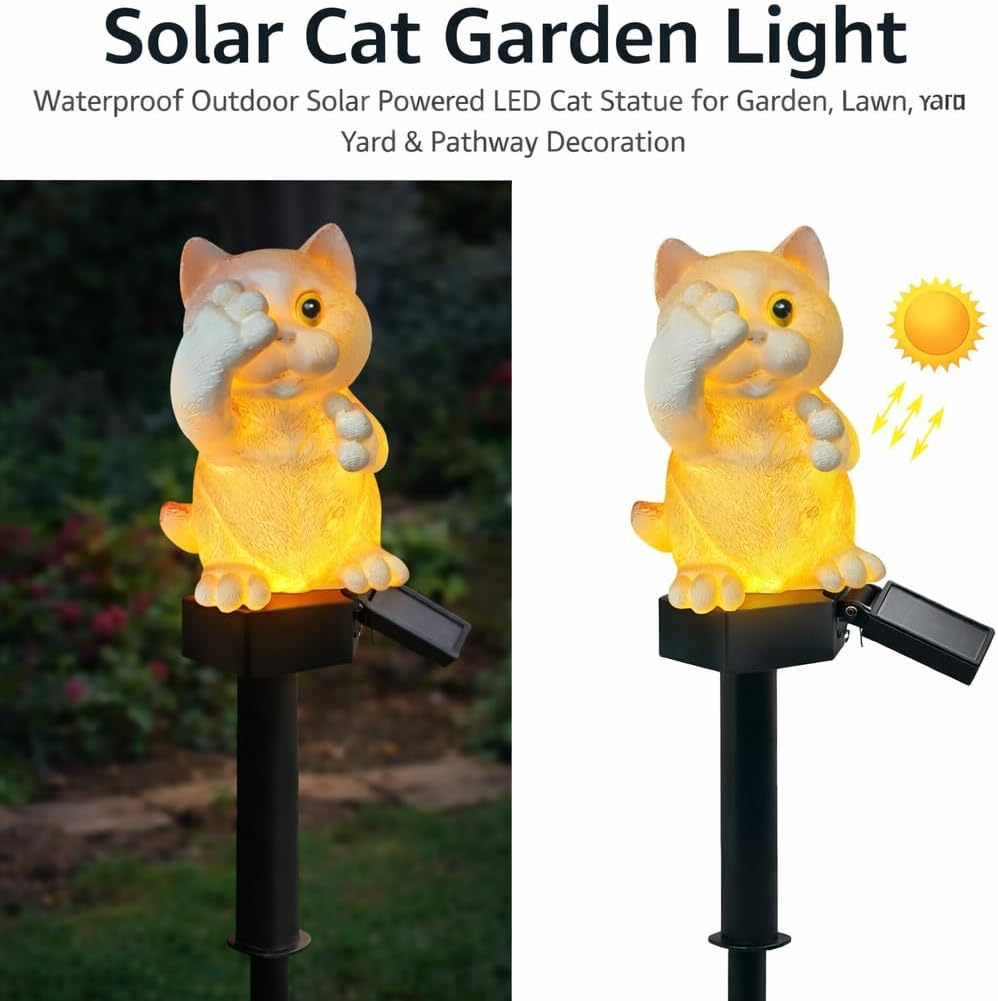 CBK CAT Garden Solar Lights Outdoor Cute Bird LED Decorative Waterproof Garden Stake Lights, Lawn Lamp Light for Garden, Balcony, Patio, Yard Landscape Lighting