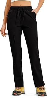 Wanderhose Damen Hosen Trekkinghose Leichte Outdoorhose Atmungsaktiv Cargohose Lang Sporthose Stretch Funktionshose