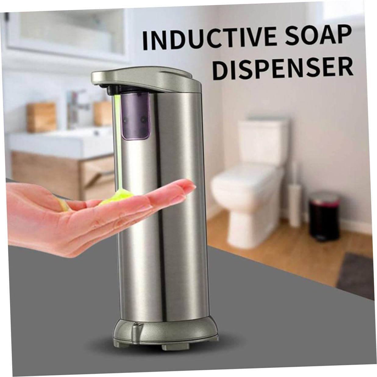 Dispensador de Jabón sin Contacto 250ml de Acero Inoxidable
