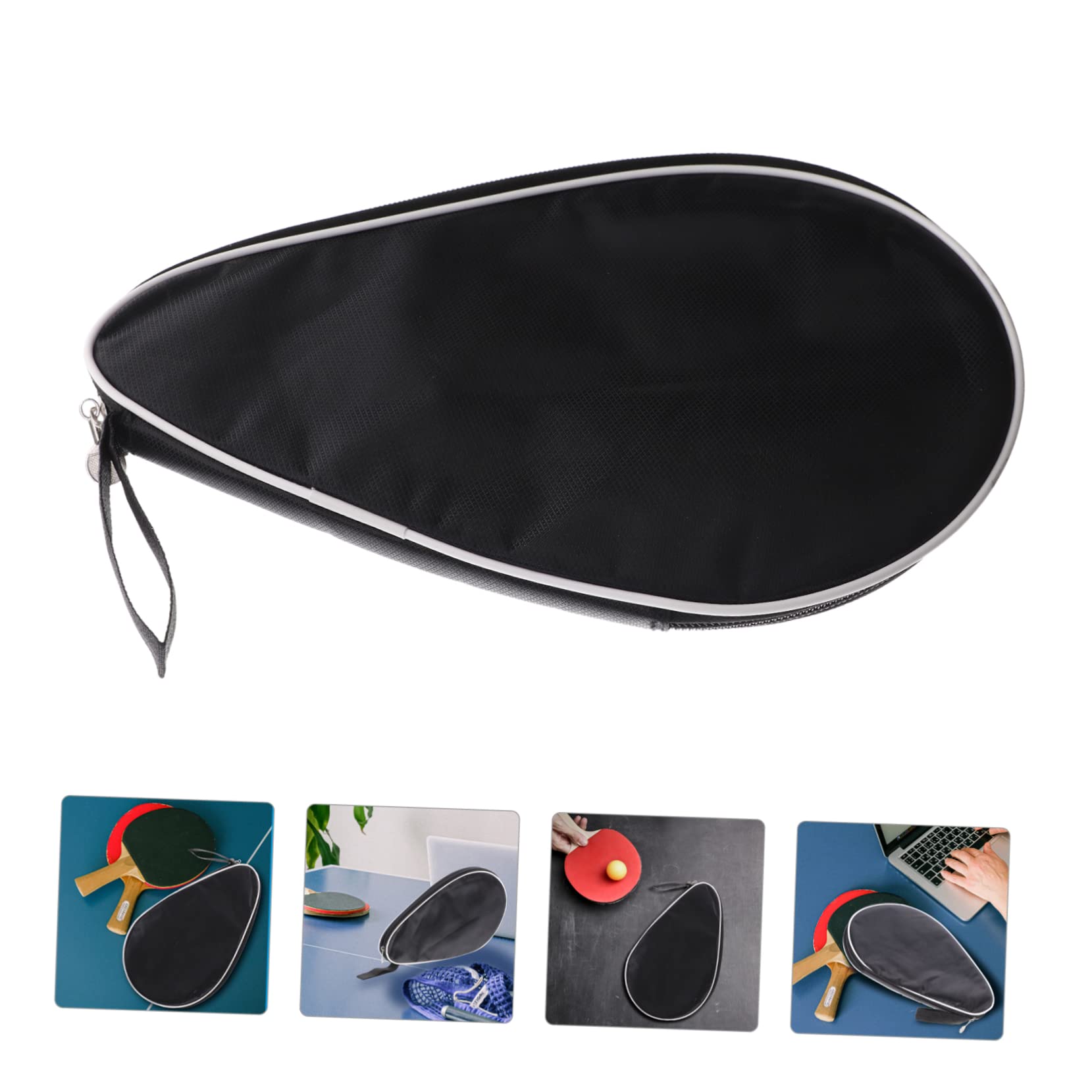 ifundom 2pcs Practical Organizing Bag Table Tennis Fixed Bag Pong Organizer Tennis Racket Storage Case Oxford Material