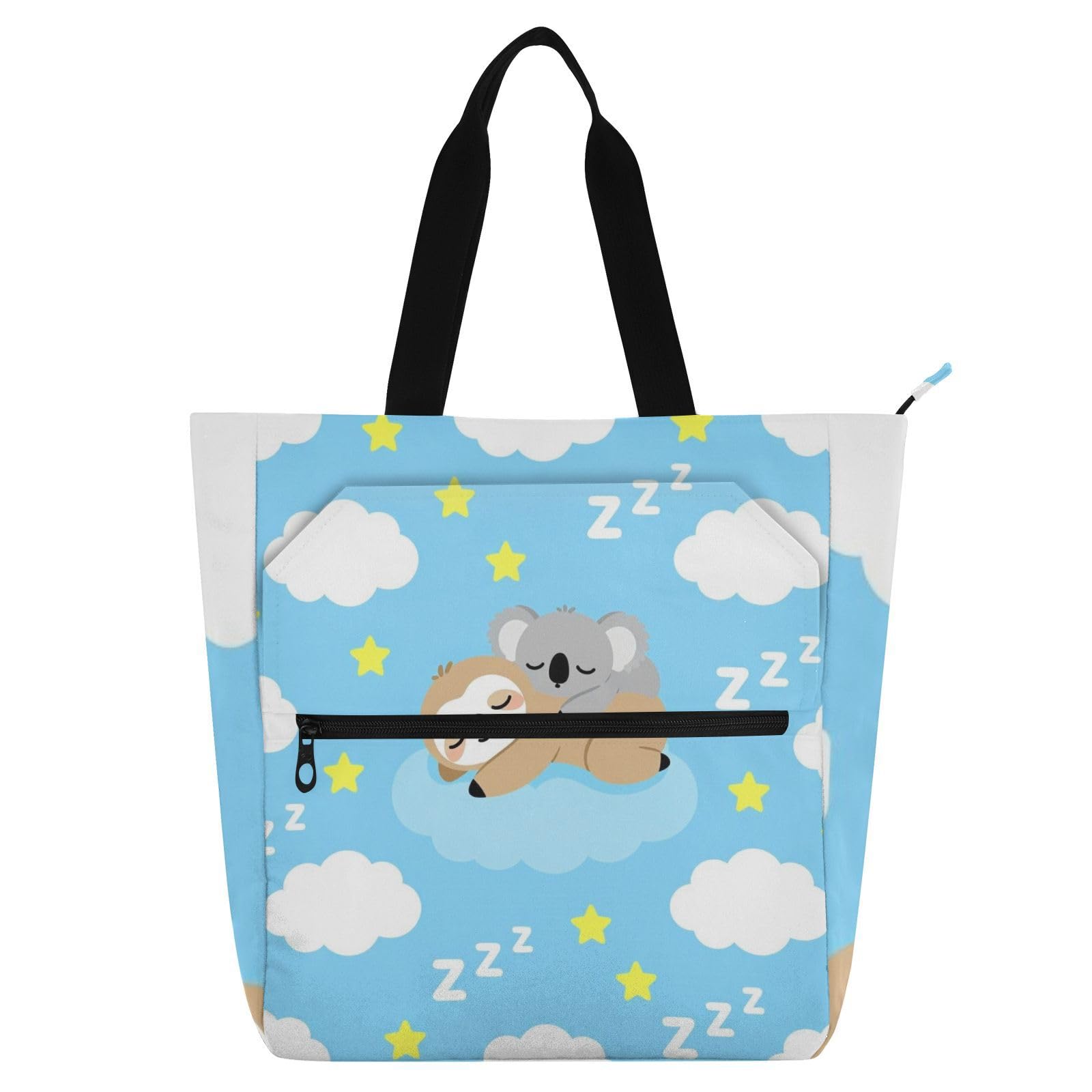Bolsa de mano de perezoso para dormir con compartimentos para organizar libros y material 7