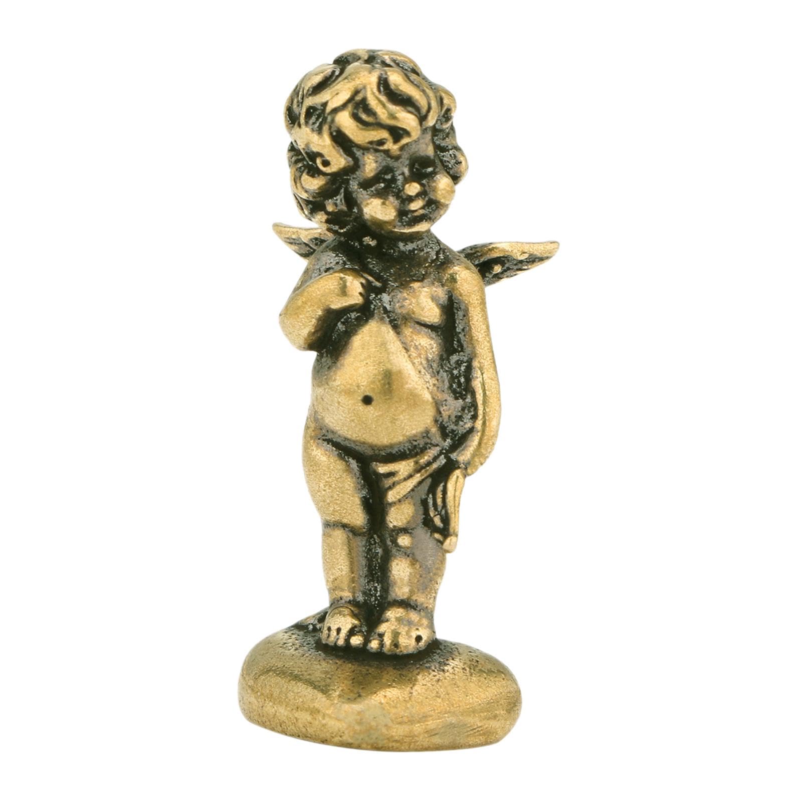 アンティーク天使像置物インテリアエンジェルキューピッドブロンズ