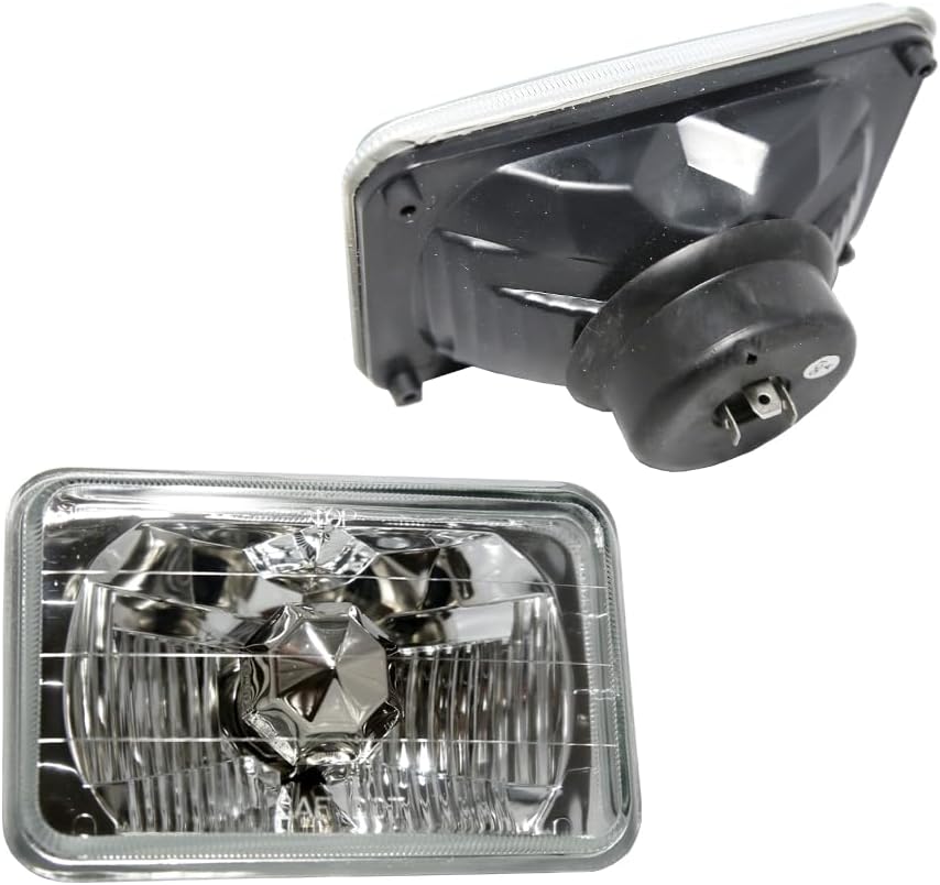 GP-XTREME 4 x 6 inches Pair Headlight Sealed Beam Replacement with Glass Lens H4651 / H4652 / H4656 / H4666 / H6545