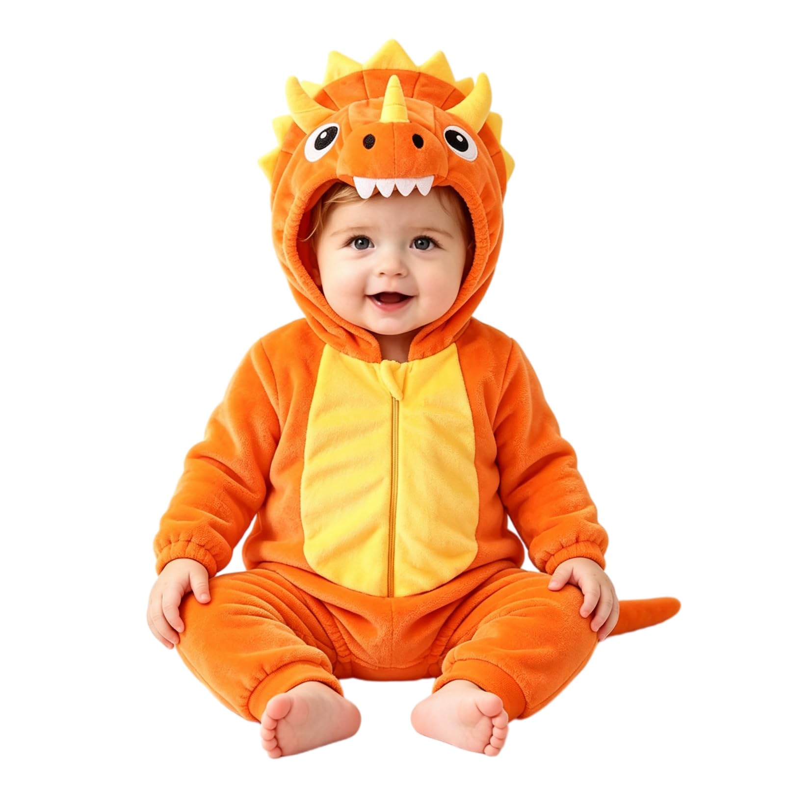 Faonotro Funny Baby Grow Halloween Costume Hooded Zip Romper Baby Outfit
