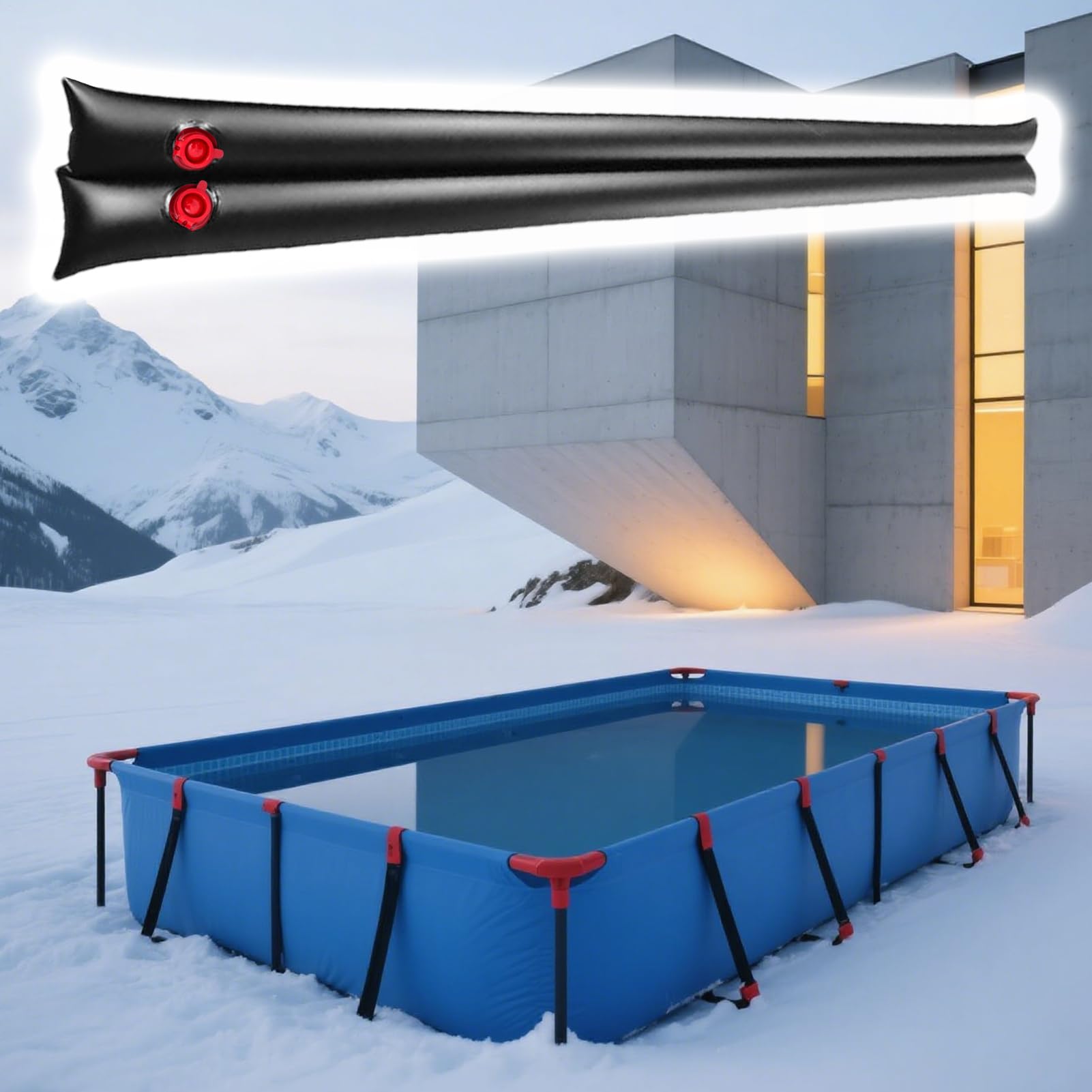 Wasserschläuche für Pool – 20,3 cm Winter-Pool-Taschen – dicke Abdeckung für Gartenlagerung Hinterhof Winter Sturm Überschwemmung im Freien