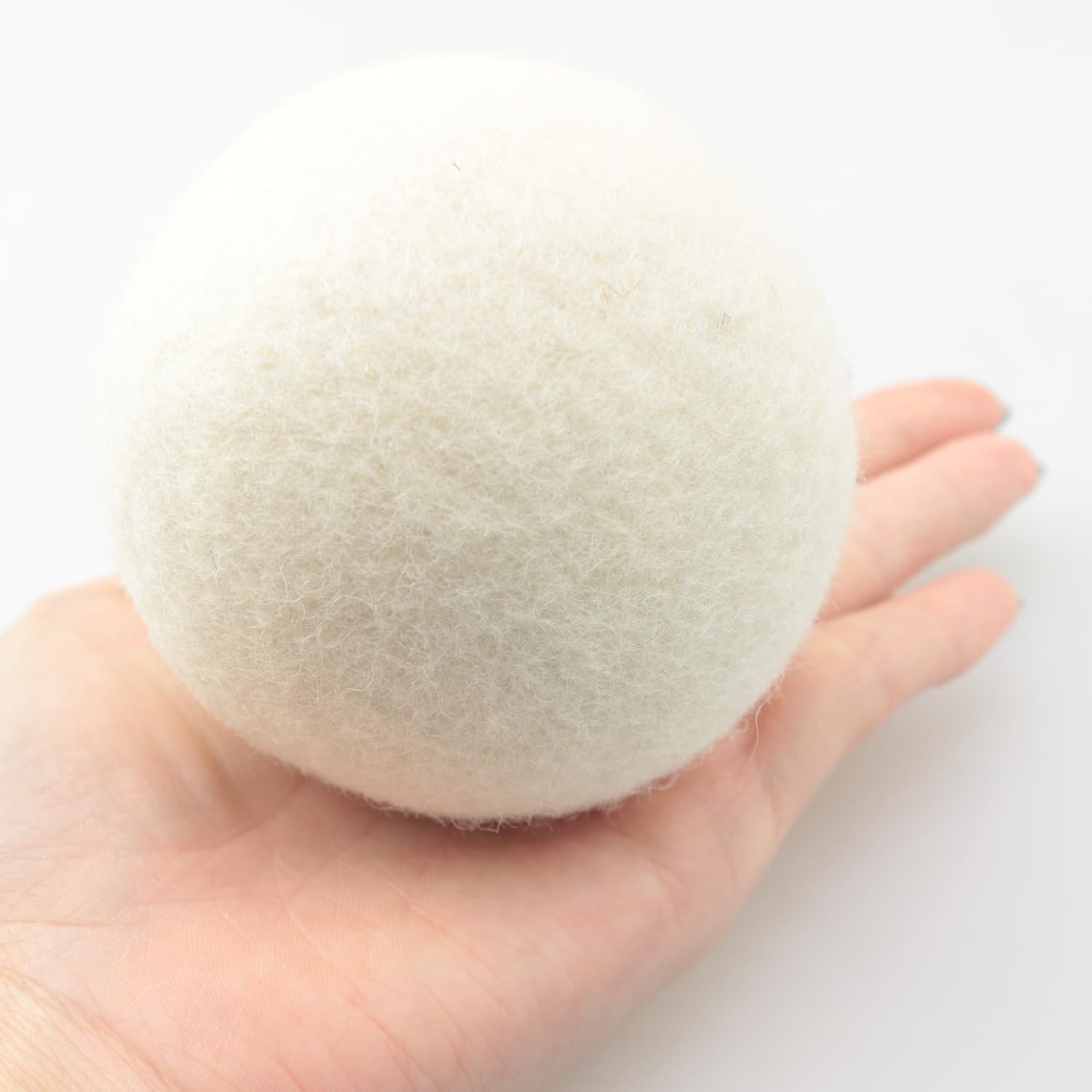 3PCS Laundry Drying Balls White Wool Drying Agents Eco Friendly Soft Material Diameter 7cm/2.75in Reusable Anti Static