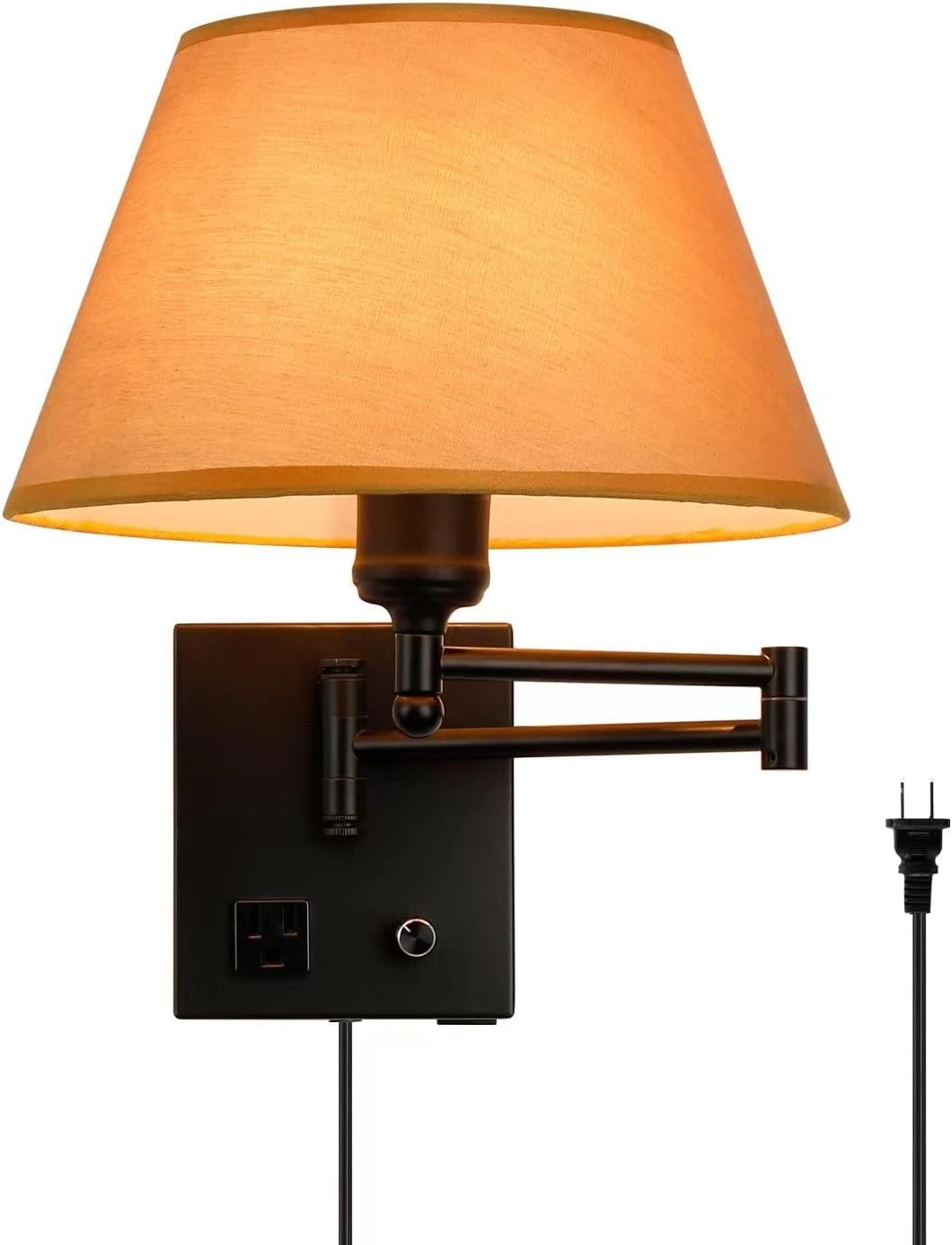 Swing arm wall lamp