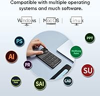 Vista 9 de XPPen Mini Keydial ACK05 Teclado de acceso directo inalámbrico Bluetooth programable Express Control remoto con dial y teclas expresas