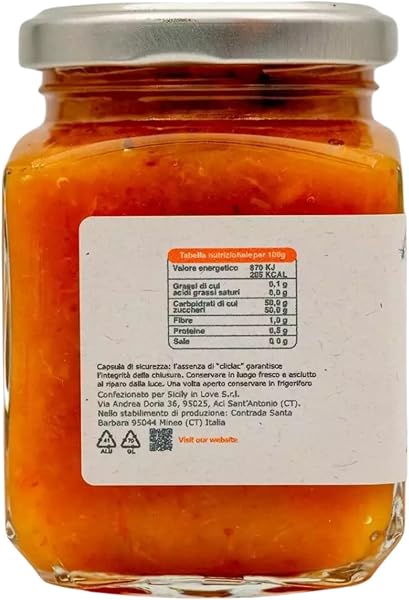 RACILIA Confiture d'Orange Amère Sicilienne au Miel de Fleur d'Oranger - Marmelade 100% Sicilienne, Sans Gluten, Italienne - 240gr - 4