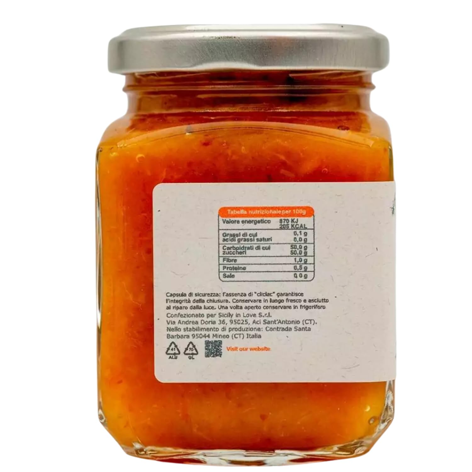 RACILIA Confiture d'Orange Amère Sicilienne au Miel de Fleur d'Oranger - Marmelade 100% Sicilienne, Sans Gluten, Italienne - 240gr - 4
