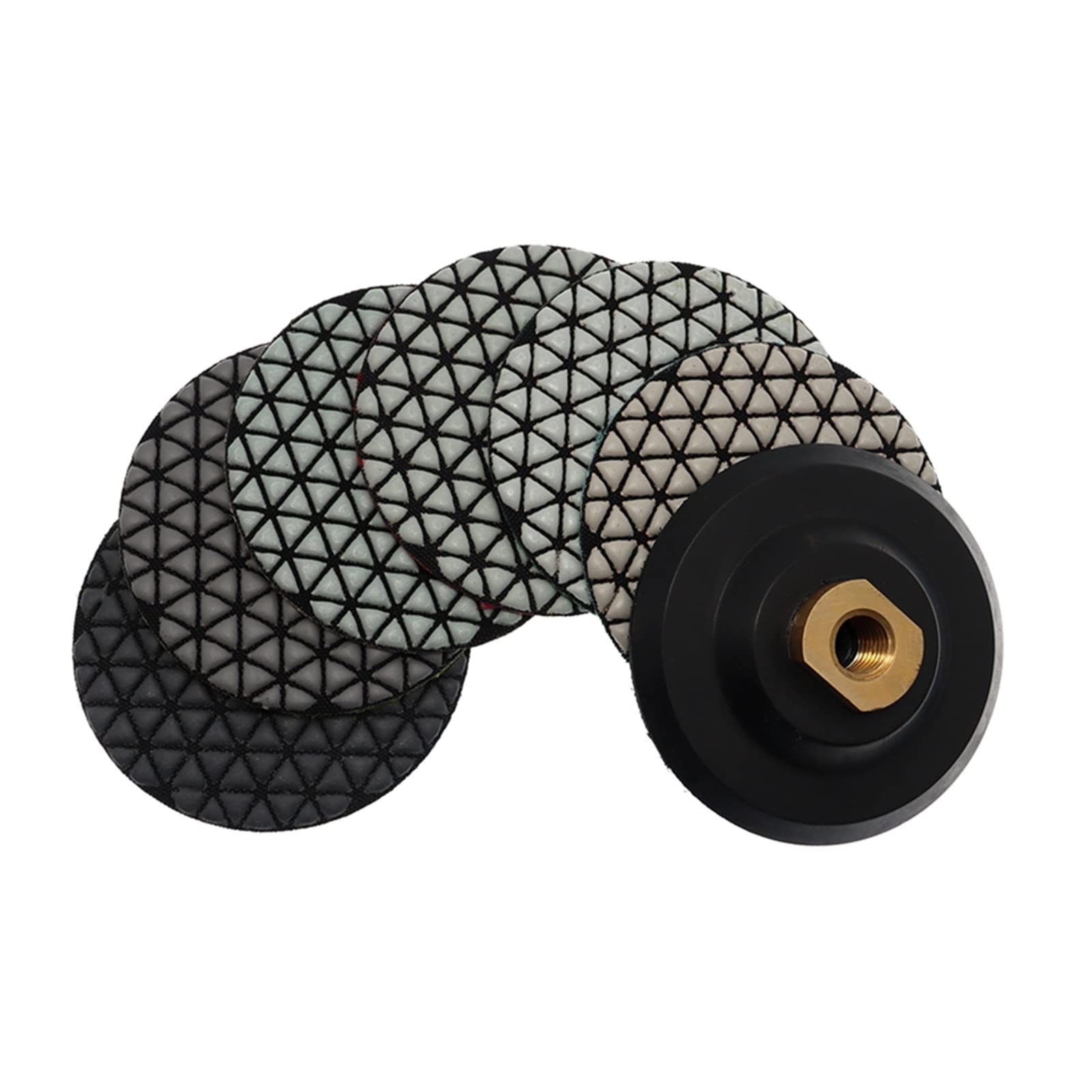 6Pcs Super 4Inch Tamponi for lucidatura diamantati a secco 100mm Dischi abrasivi flessibili Nuovo design Marmo Granito Pietra Mole abrasive fangzi (Color : Combon C, Size : 3_6 PCS_4 INCHES