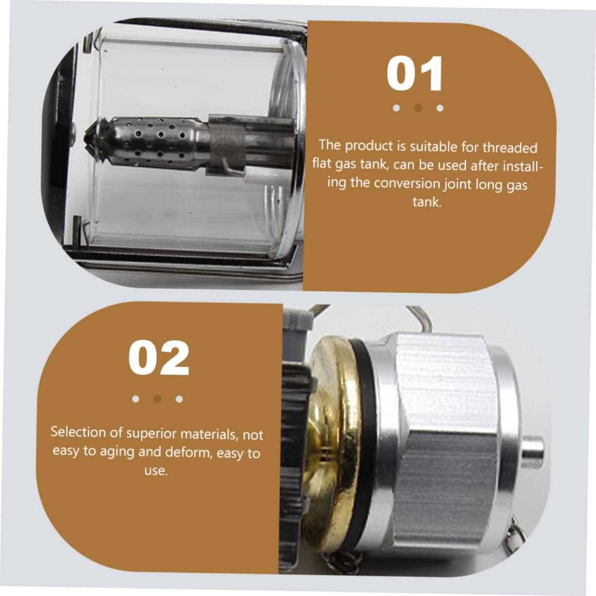 Sosoport 1 Set Gas Lanterns Outdoor Camping Light Gas Powered Lamp for Emergency